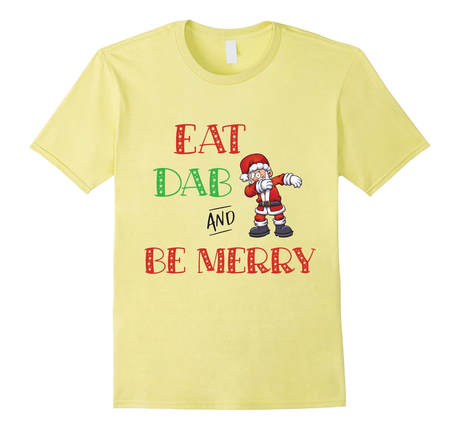 Eat Dab and Be Merry Dabbing Santa T-shirt-ANZ