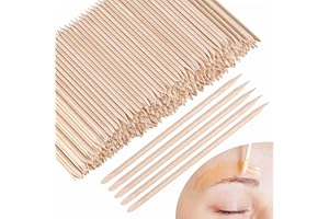 TECBEAUTY 600Pcs Eyebrow Wooden Wax Sticks Lip Nose Small Waxing Applicator Sticks, Wax Spatulas for Hair Removal and Smooth Skin Use