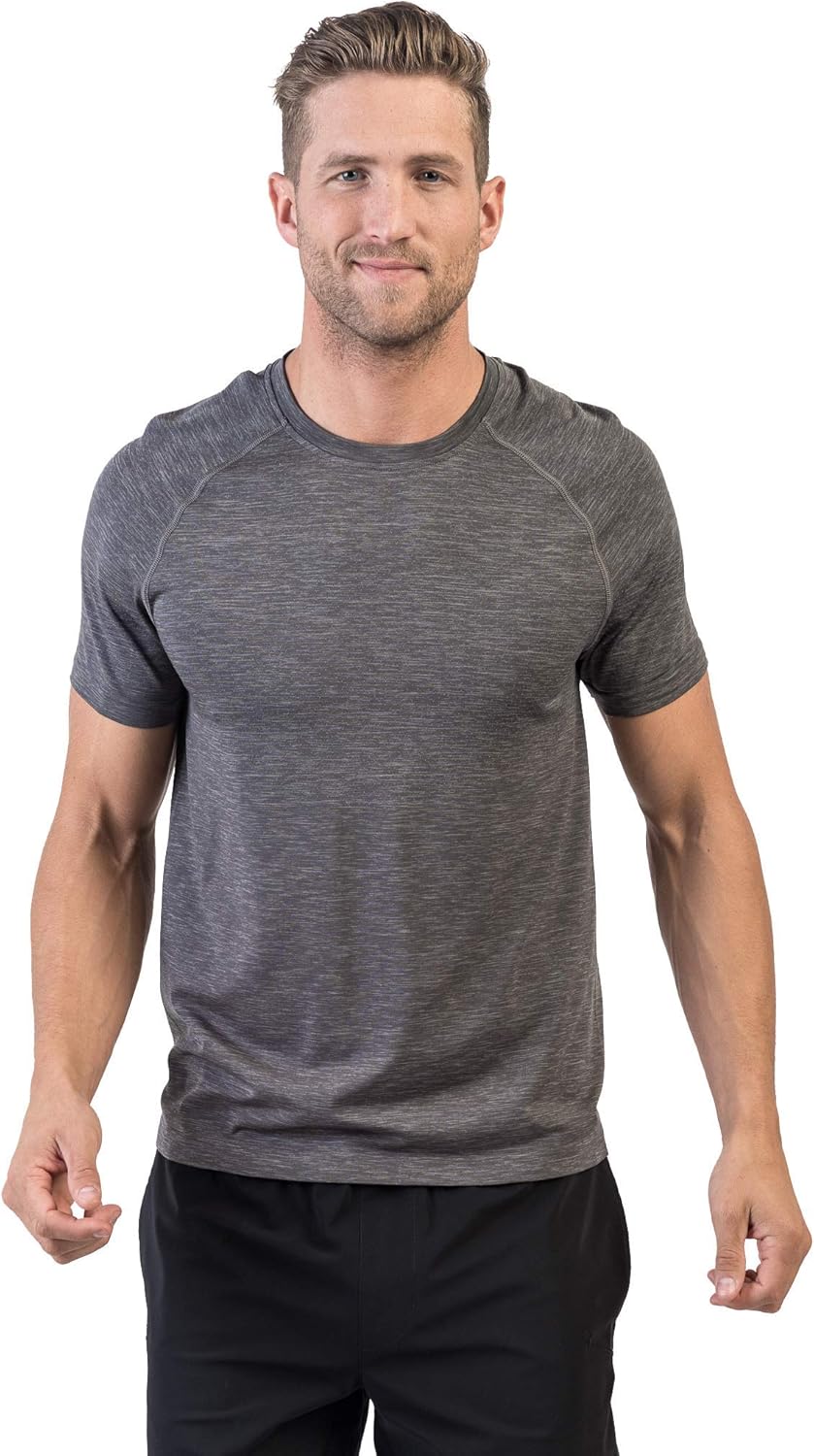 Rhone Men's Reign Tech Short Sleeve Premium Workout Shirt Lightweight, Anti-Odor, Moisture Wicking, Quick Dry Technology