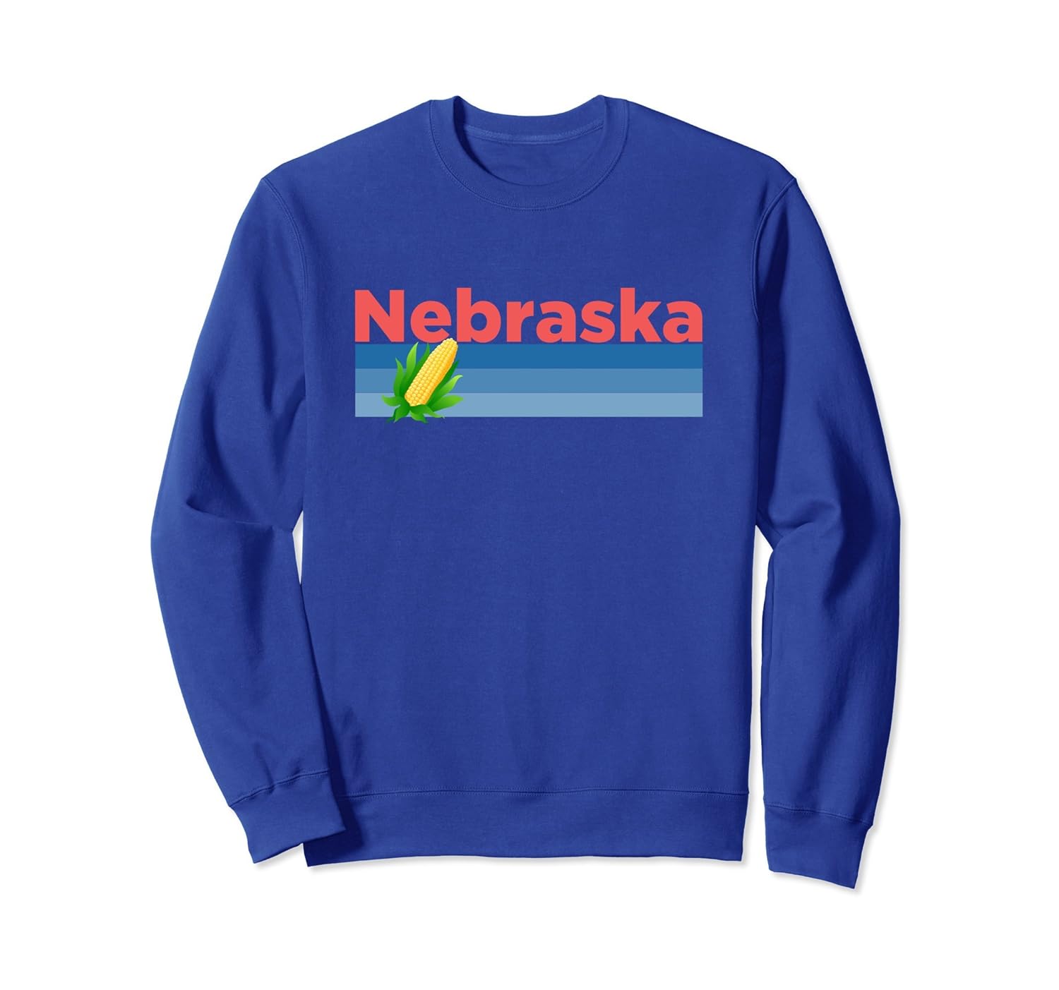 Nebraska Retro Corn - Crewneck Nebraska Sweatshirt-Rose