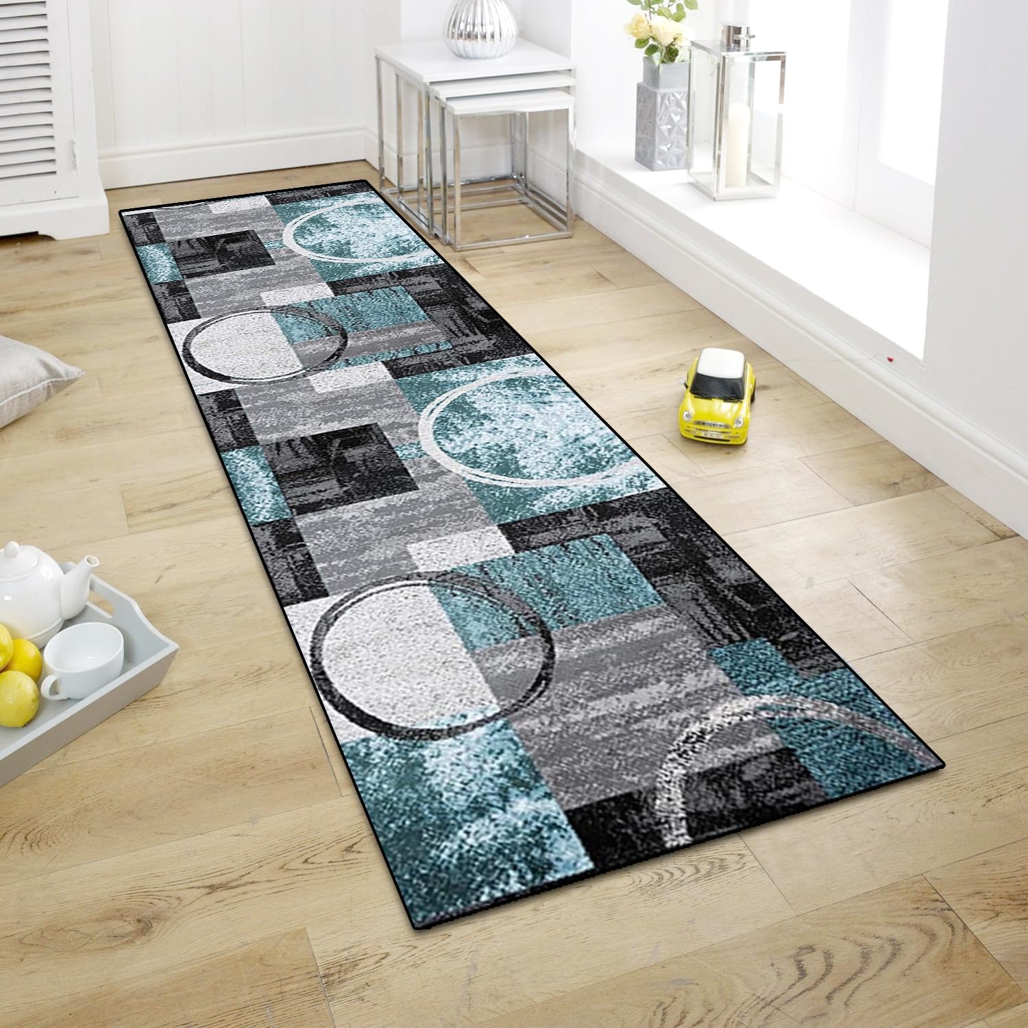 WTHYGB Carpet Runner 60 x 120 cm for Hallway Kitchen Living Room Bedroom 6 mm Thick Kitchen Runner Non-Slip Polyester Durable Washable Carpet Runner Adjustable