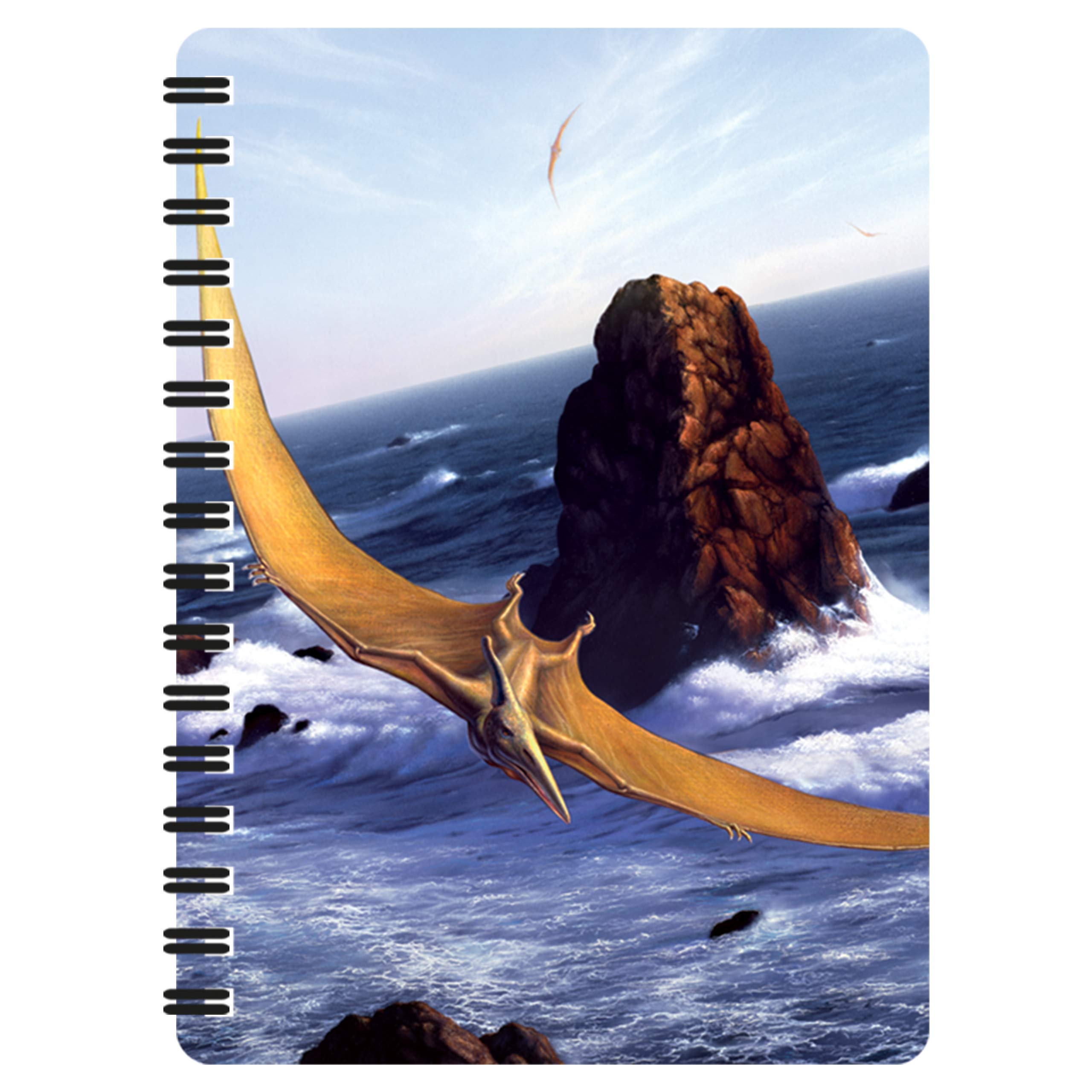 3D LiveLife Jotter - Pterodactyl from Deluxebase. Spiral Bound A6 Notebook with 80 Plain Recycled Pages. Pocket Sized Animal Notepad, Journal or Drawing Book with Dinosaur Cover