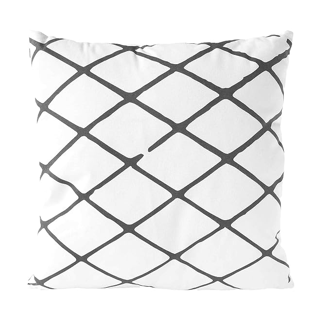 Nielsen Kissen Diamond, 45x45 cm, Gray Pinstripe (weiß/grau)