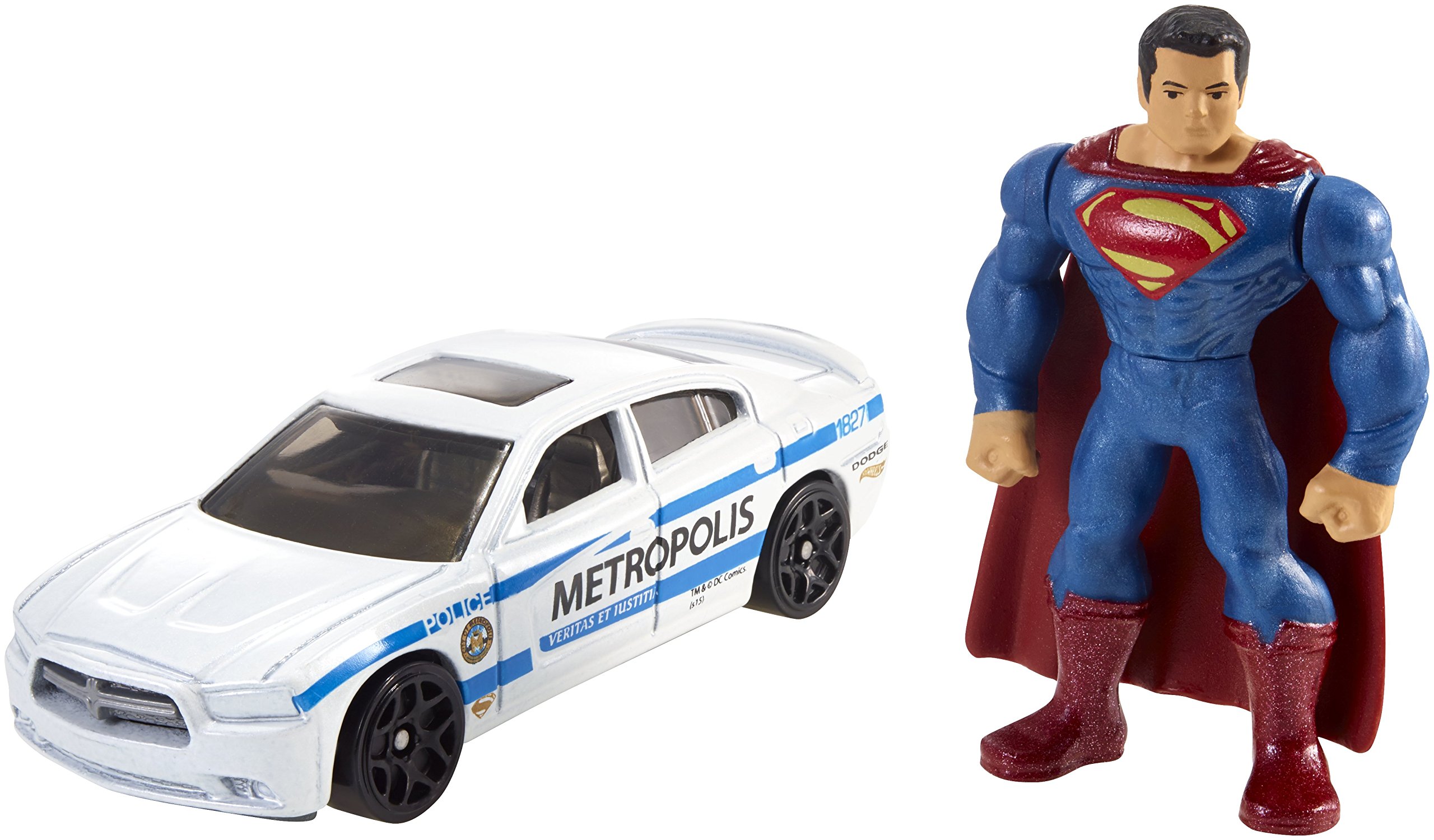 Hot Wheels Batman v Superman: Dawn of Justice Superman Mini Figure & Dodge Charger