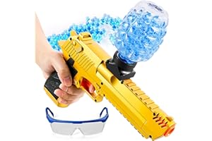 SERFIMAN Electric Splatter Blaster Automatic Splat Gun Pistol,Cool Shooting Game Toys Age Age 15+ up Teenage Teen Teenager Ideas Gold