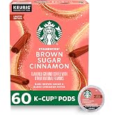 Starbucks K-Cup Coffee Pods, Flavored Hot or Iced Coffee, Brown Sugar Cinnamon, 60 Keurig Pods