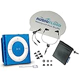 AudioFlood Waterproof Apple iPod Shuffle by with True Short Cord Headphones - Highest Rated Waterproof MP3 Player on Amazon