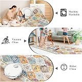 SHACOS 60x240 cm Hallway Runner Non Slip Floral Vintage Washable view 5
