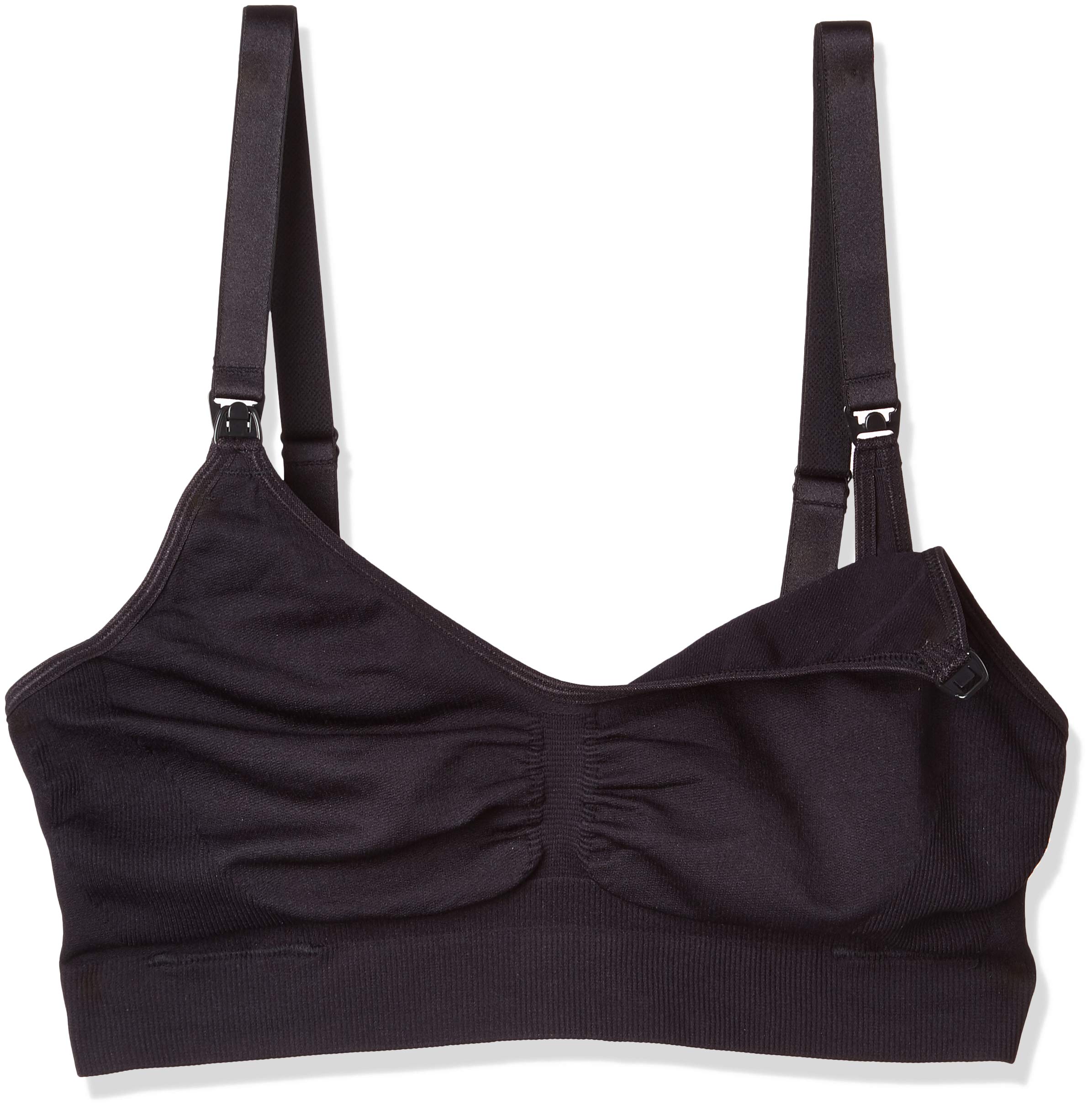 Carriwell Seamless Nursing Bra (Large, Black)