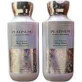 Bath & Body Works Platinum Body Lotion 8 Ounces Each Pack of 2