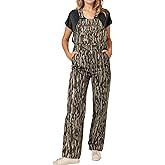 Realtree Women's Camo Hunting Cotton Bib Overalls, All-season Uninsulated Camouflage Bib Overalls for Outdoor Activities
