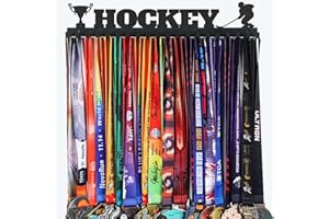Goutoports Hockey Medal Hanger Display Holder Rack Frame for Sport Race - Sturdy Black Steel Metal Over 60 Medals Easy to Install