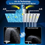 Voolan 8 inch Rain Shower Head with Filter Chrome High Flow Stainless Steel view 6