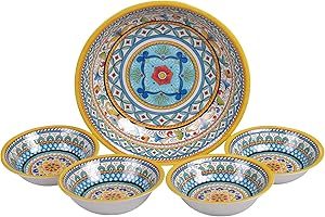 Certified International Portofino 5 Piece Melamine Salad/Serving Set