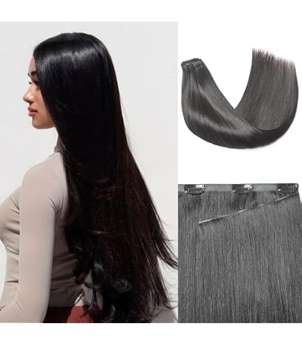 Amazon.com : LUVME Seamless Yaki Straight Clip in Hair  display picture 3