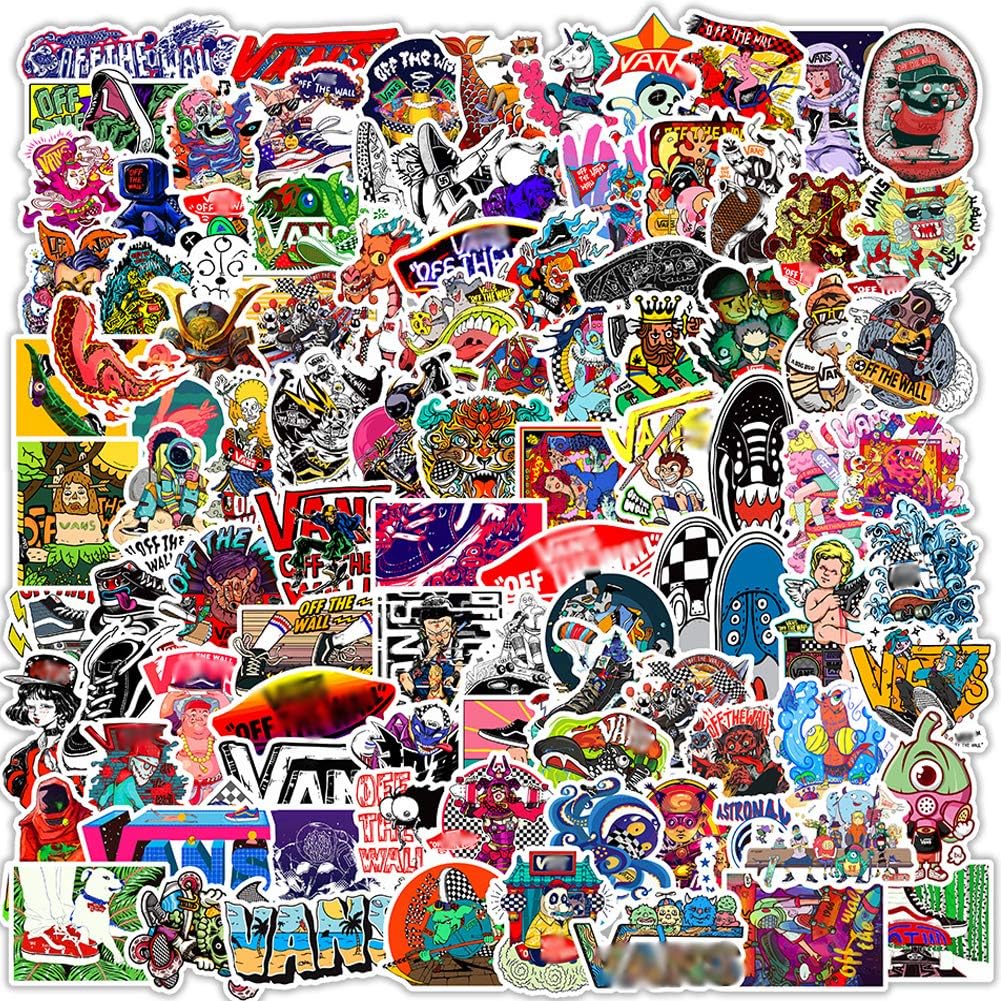 Street Skateboard Vs Logo Brands Graffiti Stickers,100PCS Vinyl Stickers for Laptops Water Bottles Skateboard Snowboard Car Bicycle Luggage Decal