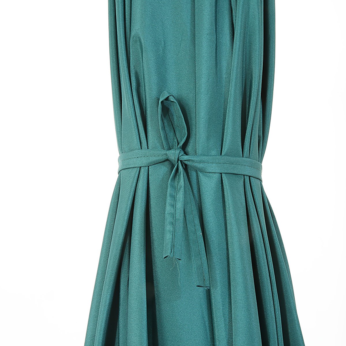 SUMBEL Outdoor Umbrella 9 Feet Aluminum Market Umbrella Table Umbrella with Push Button Tilt for Patio, Garden, Deck, Backyard, Pool, 100% Polyester, Green