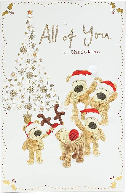 Idee Regalo Famiglia Natale.Boofle Biglietto Di Natale Per Tutta La Famiglia Con Cane Carino Idea Regalo Per Natale Amazon It Cancelleria E Prodotti Per Ufficio