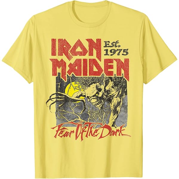 Amazon.com: Iron Maiden Vintage Beast Circle White T-Shirt