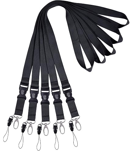Cordon Robuste Avec Boucle Détachable – 2 Pièces Pour Téléphone, Clés, Badges – Réglable Et Solide