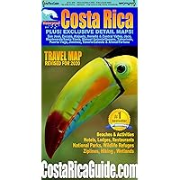 Waterproof Travel Map Of Costa Rica
