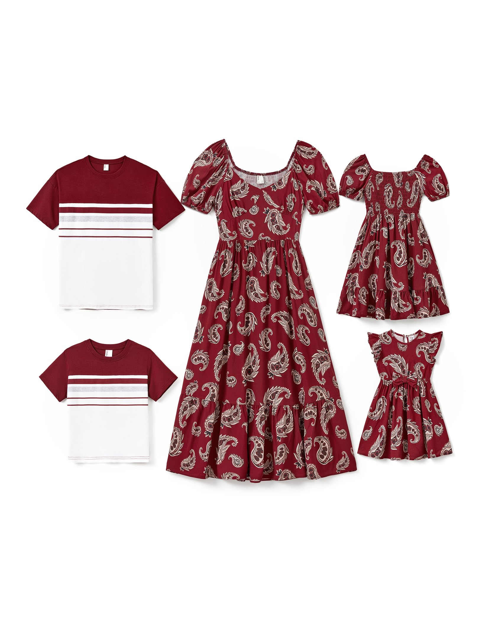 Photo 1 of ***DRESS ONLY*** PATPAT Family Matching Outfits for Women: Mommy and Me Matching Family Matching Dresses for Vacation- Burgundy Women Size Large