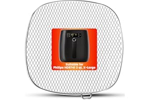 Air Fryer Accessories for Philips, 7.2” Square Drip Pan for Philips HD9741 3QT Tray Rack Compatible with HD9721, HD9656, HD97