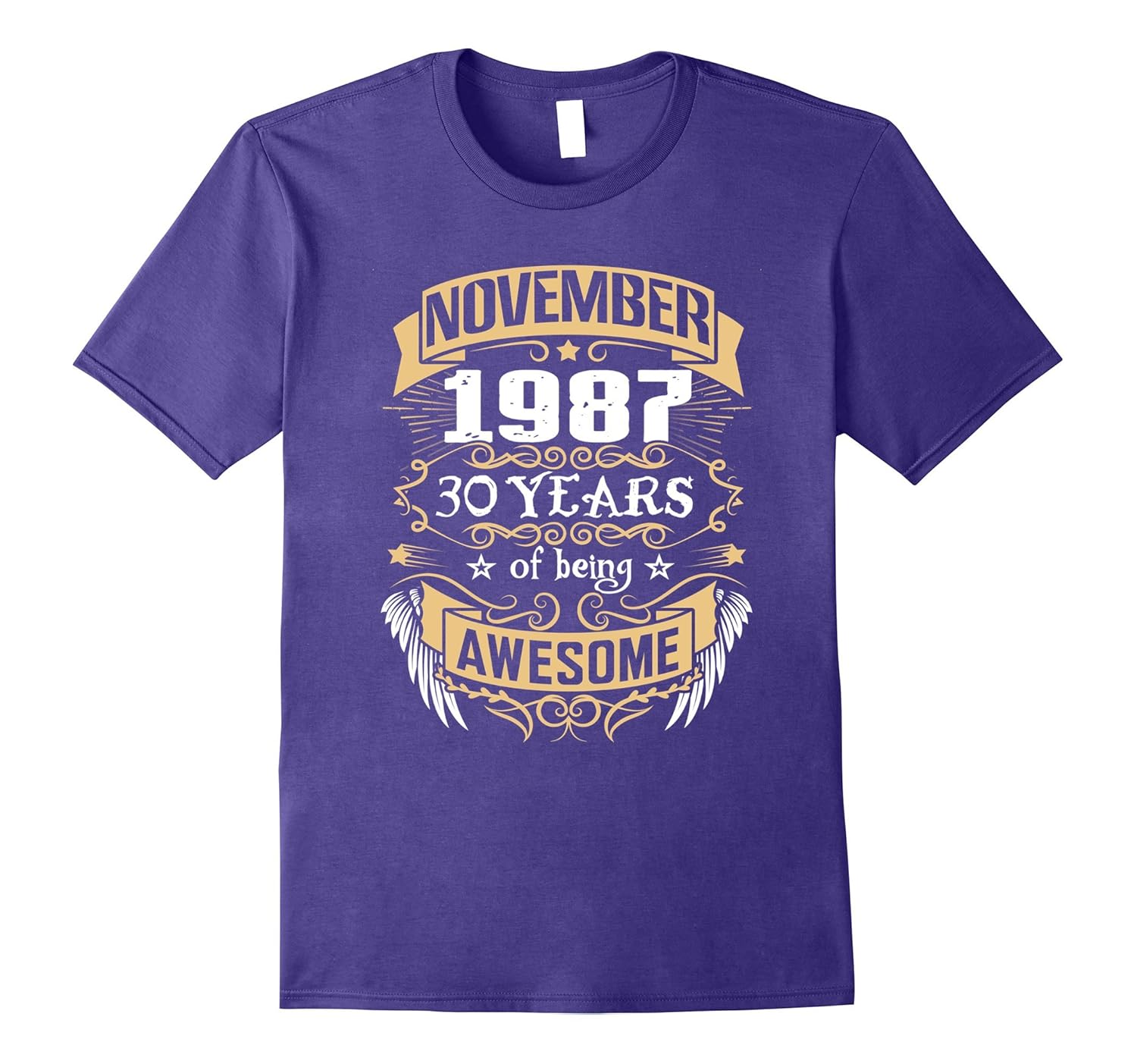 November 1987 - 30th Birthday Gift Funny Shirt-Rose