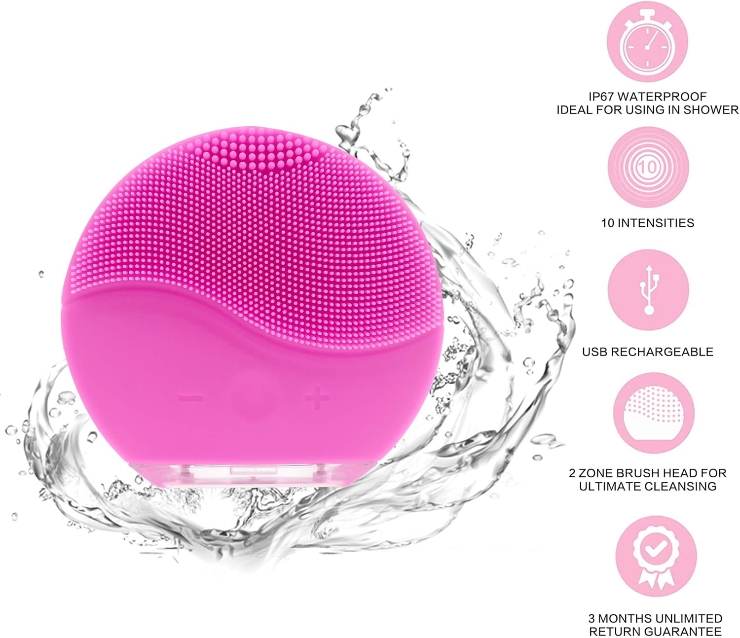 silicone electric face brush