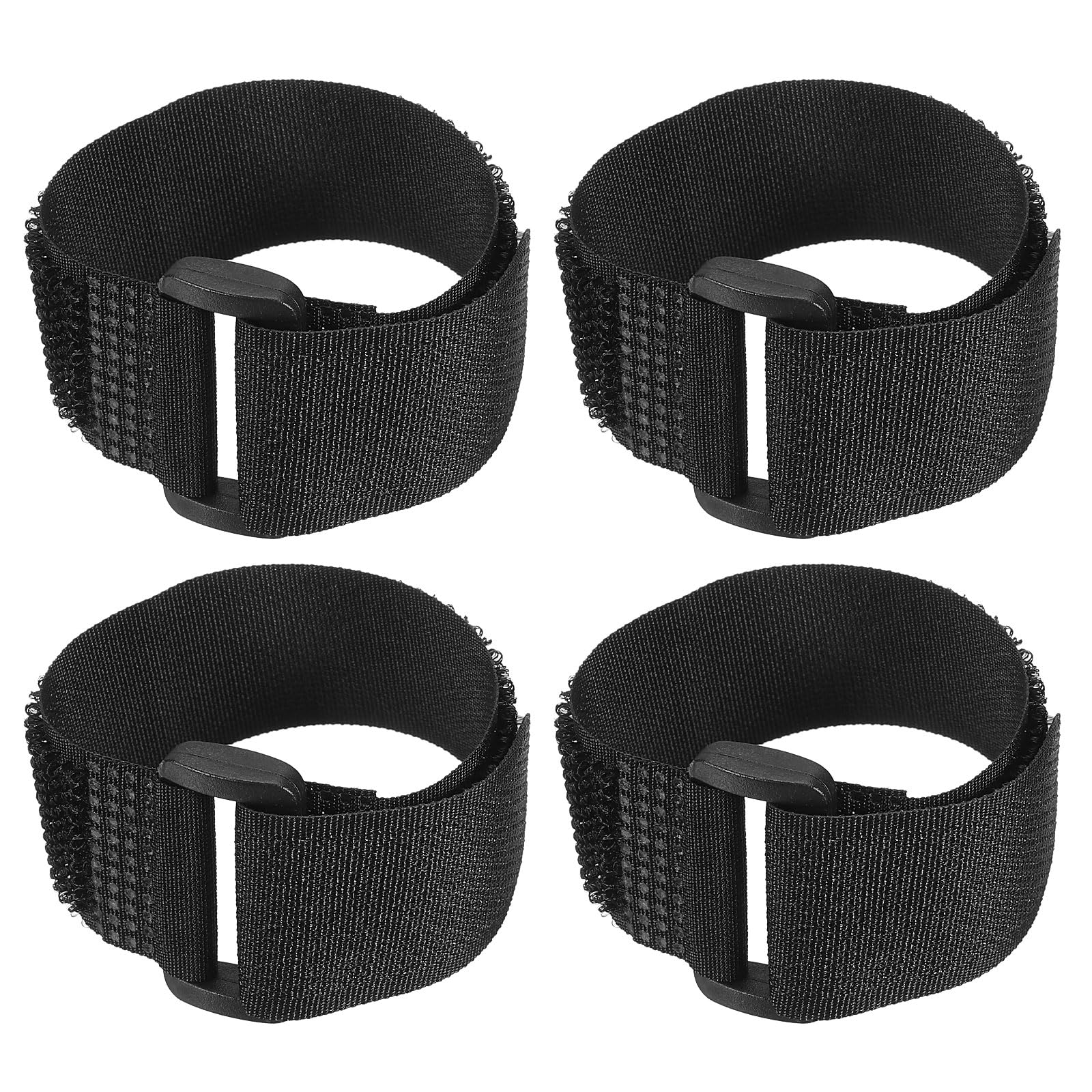 PATIKIL Reusable Cable Ties 20x5inch, 4 Pack Adjustable Hook and Loop Straps Multipurpose Nylon Fastening Cord Wrap for Organizer or Storage, Black