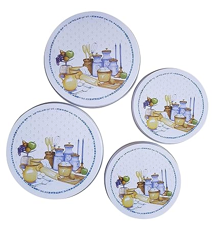Hob Covers Set Of 4 Kitchen Motif Nostalgia Design For Electric