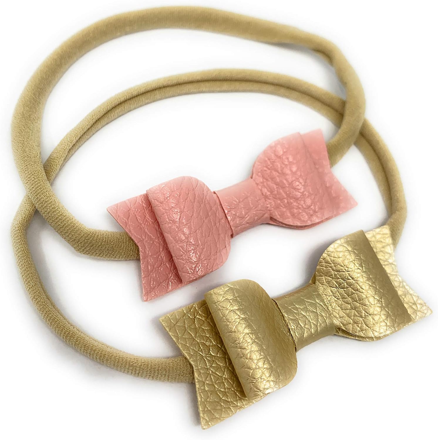 leather baby bows