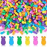 SEPGLITTER Easter Polymer Clay Beads, 300pcs Bunny Mixed Spacer Clay Beads for Spring Easter Jewelry Making DIY Bracelet Necklace Accessories Craft Party Supplies