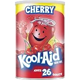 Kool-Aid Powdered Drink Mix, Sugar-Sweetened Cherry, 63 oz Canister | for Flavorful Hydration and Shareable Refreshment Good Source of Vitamin C, Caffeine Free Gluten Free