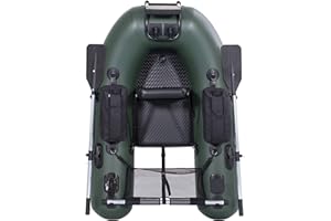 FRM BOARDS Inflatable Fishing Boat Belly Boat Fishing Float Tube with Storage Pockets, Adjustable Straps & Bracket for trolling Motor, Loading Capacity 400lbs