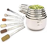 Simply Gourmet Measuring Cups and Spoons Set of 12 Stainless Steel for Cooking & Baking