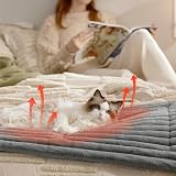 Bedsure Cat Bed Mat 76x50 cm Grey Fleece Non-Slip Washable Pet Pad view 5