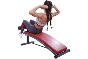 FF FINER FORM Finer Form Gym-Quality Sit Up Bench with Reverse Crunch Handle – Curved Ab Workout Bench for Home Gym. Ab Machine & Core Workout Equipment. Get Abdominal Weight Bench for Decline Bench Press