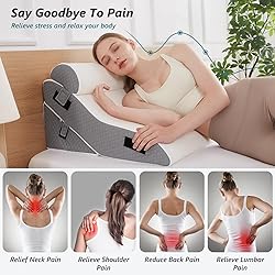 Longering Bed Wedge Pillow for Sleeping 3 PCS - 35D