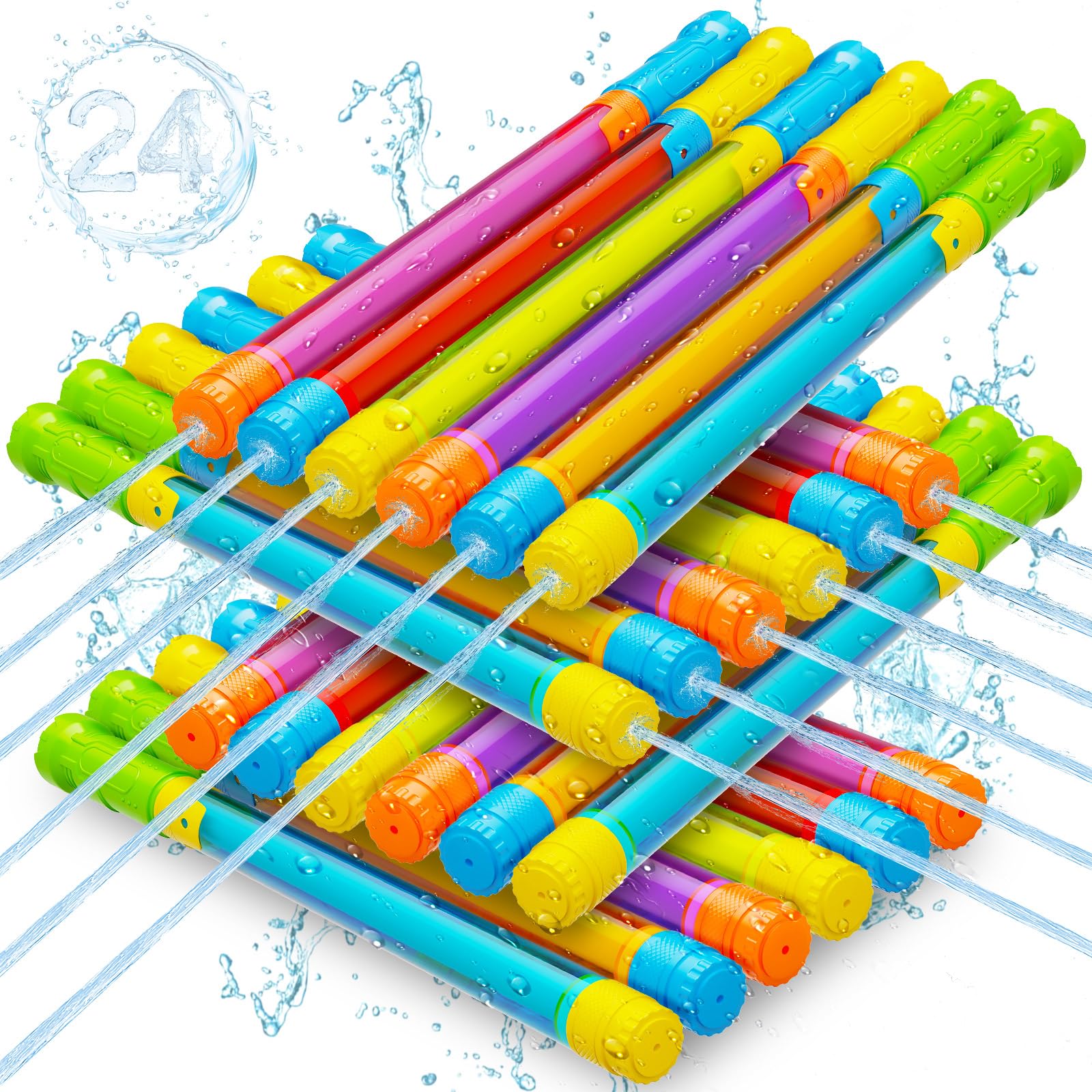 Photo 1 of Water  Squirt Toys for Kids Adults: Outdoor Blaster Water Guns for Kids Age 3-4-5-8-12 Bulk - Fun Water Squirter Toy for Swimming Pool Beach Summer Outside Party Games