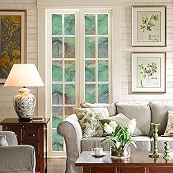 DKTIE Marble Pattern Privacy Window Film with