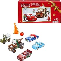 Mattel Disney Pixar Cars Toy Multipack, Set of 5 Winter-Themed