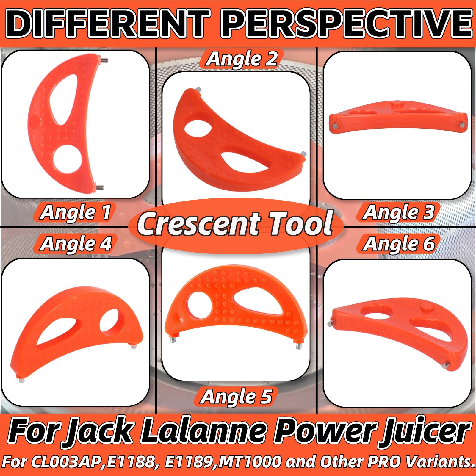 Crescent Tool Compatible for Jack Lalanne Power Juicer Parts for CL003AP E1188 E1189 MT1000 Juicer Replacement Parts Juicer Accessories Power Tool Replacement Parts for Jack Lalanne Juicer Parts