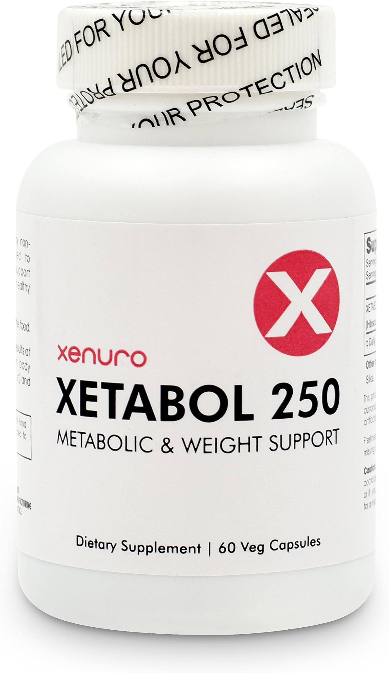 Xenuro Xetabol 250 - Patented Clinically Proven Stimulant Free Fat Burner with Hibiscus and Lemon Verbena Leaf Extract