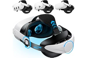 Kawaye Head Strap Compatible with Meta Quest 2/Quest 3S/Quest 3, Large Cotton Back Pads for More Comfort, Adjustable VR Headset Strap Accessories Enhanced Support&Reduce Pressure