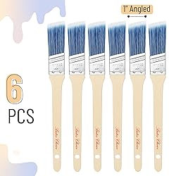 Bates Angle Paint Brushes, 1-Inch, 6 Pack - Treated