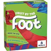 Fruit By the Foot, Fruit, Variety Pack, 6 ct, 4.5 oz | Berry, Blue Raspberry &amp; Strawberry Flavors, No Artificial Flavors, Good Source of Vitamin C