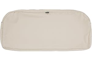 Classic Accessories 60-027-010301-RT Montlake Patio Bench Seat Cushion Slip Cover, Antique Beige, 41" x 18" Contoured x 3" Th