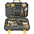 KOOPOOL 159 Piece Hand Tools Set, Tool Box for Car, General Household Hand Kit, Basic Tool Kit for Home Auto Repair, Plastic Toolbox Storage Case