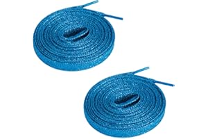 TOPTIE 2 Pair Flat Glitter Shoe Laces for Sneakers, Metallic Sparkly Rhinestone Shoe Strings Shoelaces, 26 Colors 6 Lengths